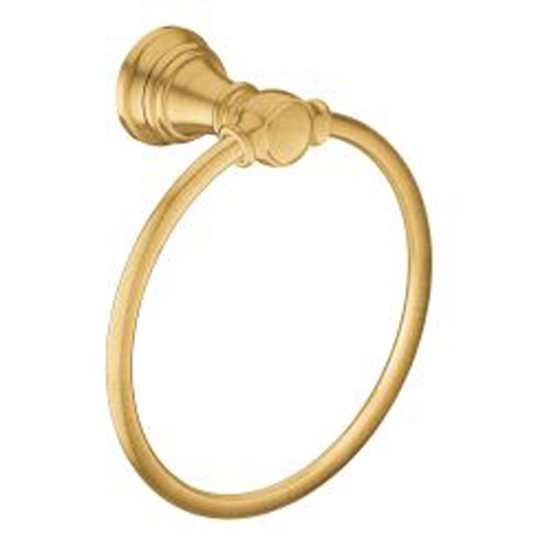 Towel Ring Weymouth 6-1/2 Inch Closed Brushed Gold Zinc 3-1/8 Inch